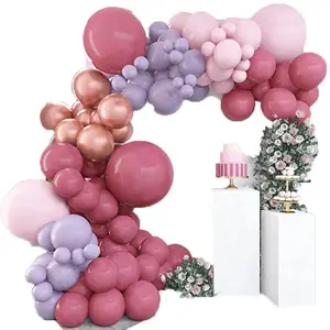 गुलाबी गुब्बारा माला गुलाब गोल्ड धातु गुब्बारा कट्टर गोद भराई दुल्हन bachelorette पार्टी पार-सीमा थोक