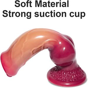 Extra lange <span class=keywords><strong>XXXL</strong></span> Silikon Anal Plug Riesige Wolf Dildo Monster Alien Hund Dicker Penis Mit Saugnapf Sexspielzeug für Masturbation - Product Image 3