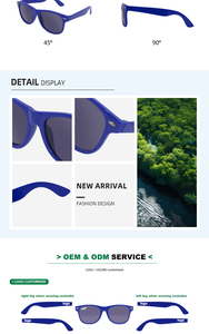 แว่นกันแดดทรงเหลี่ยมสำหรับผู้ใหญ่ ยูนิเซ็กซ์ วัสดุ RPET แฟชั่นสำหรับการเดินทาง ลดราคาพิเศษ - Product Image 4