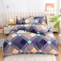 Ensemble de draps de lit en polyester floral 4 pièces, design romantique pour la chambre à coucher, literie imprimée de qualité