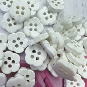 クローバーミルク春と秋の子供用シャツ樹脂2穴ボタンデコレーションカーディガン花型ボタン - Product Image 4