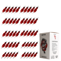 50 pièces mixte RL/RS/RM/M1 cartouche d'aiguille de tatouage aiguille de sécurité stérilisée jetable avec Membrane pour Machines rotatives de tatouage