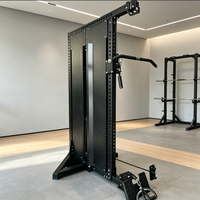 Appareil de musculation professionnel avec pile de poids en acier de 70 kg, système de câbles croisés haut-bas et machine à tractions dorsales
