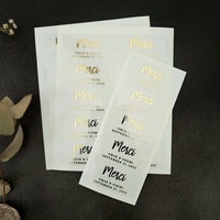 Feuilles d'autocollants d'étiquettes dorées brillantes à impression personnalisée Autocollant transparent de logo en feuille d'or