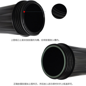 ขวดกรอง Ts ขนาด 10 นิ้ว สำหรับเครื่องกรองน้ำในบ้านทั้งหลัง สีเทาและสีดำ วัสดุ PP ติดตั้งง่าย - Product Image 2