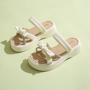 2026 Women's Casual Outdoor Flat Open Slip-On <b>Slippers</b> <b>Summer</b> Evergreen Platform Sandals Breathable Anti-Slip Autumn Spring - Product Image 2