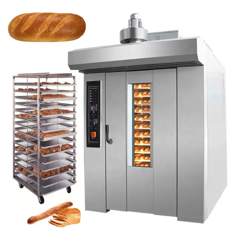 Electric/Gas/Diesel Bakery Equipment Bread Baking Oven/Stainless Steel Rotary Bakery Pizza Oven Machines