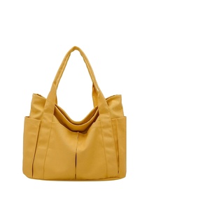 Sac fourre-tout en toile grande capacité pour femme avec poches, logo personnalisé, idéal pour le shopping, les voyages, les trajets quotidiens et la plage - Product Image 4