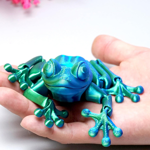Jouets grenouilles : Modèle de grenouille sauteuse réaliste imprimé en 3D avec articulations mobiles, jouets éducatifs STEM sur le thème des animaux, jouet sensoriel - Product Image 5
