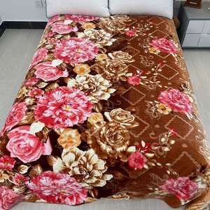 Grosir selimut lempar lapisan ganda ukuran King poliester 100% selimut Raschel kualitas musim dingin untuk dewasa pemakaian rumah hangat - Product Image 2