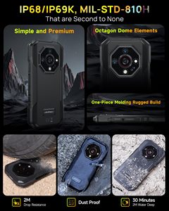 สมาร์ทโฟน <span class=keywords><strong>Ulefone</strong></span> <span class=keywords><strong>Armor</strong></span> X32 5G LTE NFC ปลดล็อคแล้ว <span class=keywords><strong>6</strong></span>+128GB กันน้ำ IP68/IP69K หน้าจอ LCD 120Hz รีเฟรชเรทสูง ระบบปฏิบัติการ Android 14 Octa Core สำหรับเล่นเกม - Product Image 6