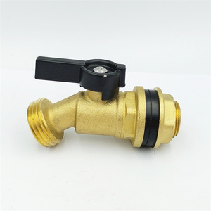 Robinet de jardin sans plomb à quart de tour 1/2" 3/4" mâle, Robinet de raccordement, Robinet à bille 1/4 de tour, Robinet en laiton <span class=keywords><strong>pour</strong></span> réservoir d'eau, baril, récupération d'eau de pluie - Product Image 2