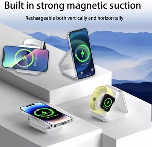 Wireless Magnetic Travel 3 Ni 1 Charger for iphone 16 15 14 13 12 11 Foldable Charging Station Magnet Phone Wireless Chargers - Product Image 4