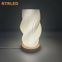 Base de lampe 3D en bois avec diffuseur RGBW CCT, lumière blanche réglable, base LED en bois DIY pour lampe de nuit imprimée en 3D Bambu Lab, lampe de table