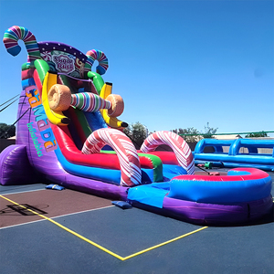 Tobogán Acuático Inflable de PVC Resistente, Tobogán Inflable Grande <span class=keywords><strong>con</strong></span> <span class=keywords><strong>Piscina</strong></span> Combinada, Toboganes Acuáticos <span class=keywords><strong>para</strong></span> Fiestas al Aire Libre y Parques de Diversiones - Product Image 6