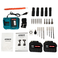 Kit de Llave de Impacto Inalámbrica de Gran Venta con Batería de Litio de 20V y Vaso de 1/2 Pulgada