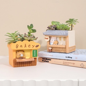 Creative classique lapin salon de thé résine numérique charnu Pots de fleurs jardinières pour <span class=keywords><strong>balcon</strong></span> paysage jardinage bureau bricolage en pot - Product Image 4