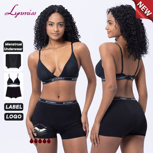 Culottes menstruelles personnalisées à flux abondant avec ensemble de soutien-gorge <span class=keywords><strong>Anti</strong></span>-<span class=keywords><strong>fuite</strong></span> Adolescentes Femmes Culottes de règles en coton biologique - Product Image 1