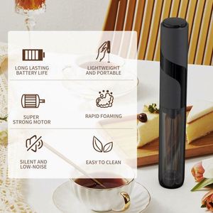 Electrical Milk Frother With Sleeve <b>Coffee</b> Frother Battery-operated Milk Frother Foam <b>Maker</b> <b>Coffee</b> Tool - Product Image 4