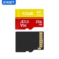 Carte mémoire EAGET T2-3 4K 100 Mo/s UHD Vidéo 64/128/256/512 Go A2 Classe 10 V30 4K avec lecteur de carte gratuit Carte TF