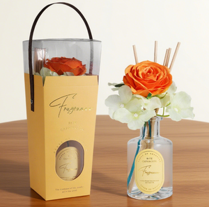 Bouteilles diffuseur d'arôme d'huile essentielle naturelle 100ml verre moderne parfum de maison roseaux pour mariages cadeaux de noël boîte-cadeau - Product Image 4