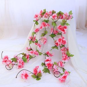 E-L209 Hoa Anh Đào Nhân Tạo Hoa Vòng Hoa Treo Dây Leo Cho Mùa Xuân Trang Chủ Phòng Cưới Trang Trí Tiệc - Product Image 2