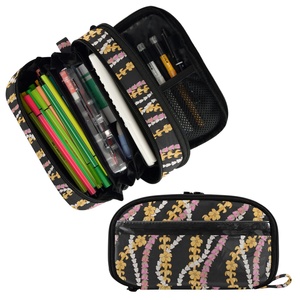 Pochette de papeterie personnalisée avec imprimé Puakenikeni, avec fermeture éclair, pochette scolaire, étui à crayons, design pour enfants, organisateur d'accessoires essentiels pour le sac à dos scolaire - Product Image 2