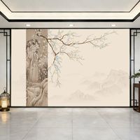 Papiers peints 3D personnalisés de style chinois pour le salon et la chambre à coucher, décoration murale pour la maison, faciles à installer