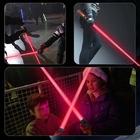 Épée laser rétractable 2-en-1 Star Wars transfrontalière avec éclairage LED RGB