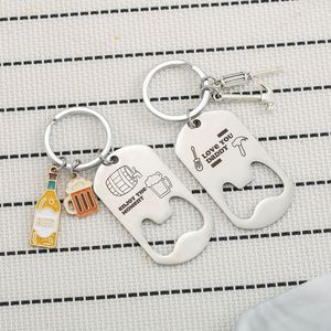 Llavero Abridor de Botellas de Cerveza de Acero Inoxidable, Grabado Personalizado, Regalo DIY para Novio, Regalo Promocional para el Día del Padre - Product Image 3