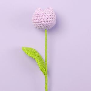 Flores de Tulipán Artificiales Tejidas a Crochet, Hechas a Mano, Regalos de Flores Tejidas con Hilo para el Día de la Madre y San Valentín - Product Image 3