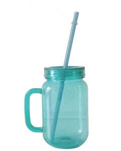 16Oz Mason Tumbler Reusable Cup Single-Layer <b>Plastic</b> <b>Drinkware</b> Food Safe Promotional Gift Cup for Adults Camping - Product Image 3