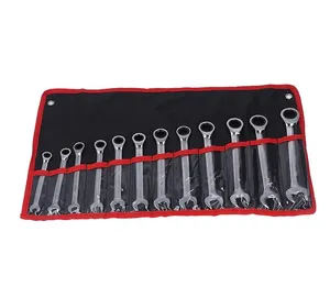 12pcs 8-19mm Ratchet Wrench Set Tool Ratcheting Combination Wrench Kit Mirror Polished Finish for Vehicle Repair Maintenance