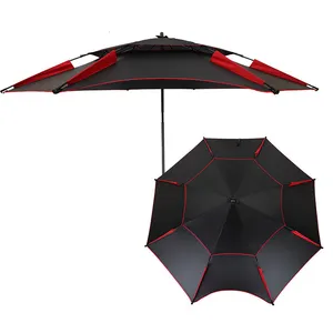 China 190T Universal Folding Outdoor Rainproof Sunscreen And UV Protection Beach Umbrella Outdoor 2.4m Large Fishing Umbrella
