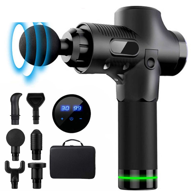 Прямая продажа с фабрики, самый продаваемый в мире электрический пистолет для снятия боли и похудения, электрический массажный пистолет с 4 головками