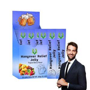 Gelée de soutien hépatique haute puissance, mélange DHM pour la récupération après la consommation d'alcool, soulagement de la gueule de bois, bâtonnet de gelée au goût de baies tropicales - Product Image 1