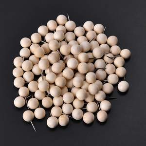 Tilai促销礼品木质推销圆形装饰木制拇指大头钉，用于家庭办公室软木子弹头图板地图工艺 - Product Image 4