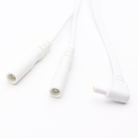 Coudière standard conforme à la norme DC2.35 fabriquée en usine avec broches de 2 mm pour câble adaptateur complet 1M blanc