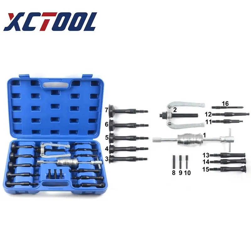 XCTOOL – ensemble d'outils Auto, pièces extracteur de roulements, douilles pilotes, marteau coulissant, trou intérieur aveugle, extracteur de roulements, outil de réparation automobile XC1016