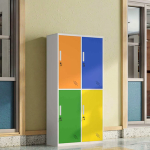 Thay Đổi Hộp Phòng Cá Nhân 4-Cửa Thép Key Khóa Kim Loại Hiện Đại <span class=keywords><strong>Locker</strong></span> Cho Phòng Tập Thể Dục Văn Phòng Trường Lưu Trữ - Product Image 1