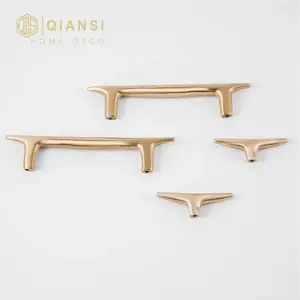 Modern Drawer Pull handle cabinet Kitchen Handles Wardrobe Door T bar Knob Gold brass Furniture Copper Handle drawer usage