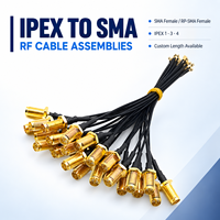 Câble coaxial RF Tianhaotong personnalisé U.FL vers SMA femelle RP-SMA femelle pour modules WiFi 4G LTE GPS