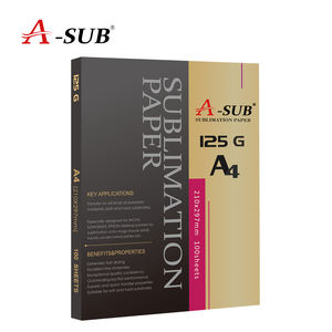 กระดาษพิมพ์ซับลิเมชัน125กรัมสำหรับเสื้อผ้าแผ่น A-SUB จากประเทศจีน - Product Image 1