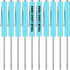 Promotional Mini Pocket Flathead Screwdriver Set Assorted Colors Magnetic Tip Pen Style Hand Tools for Company Giveaway <b>Gift</b> - Product Image 1