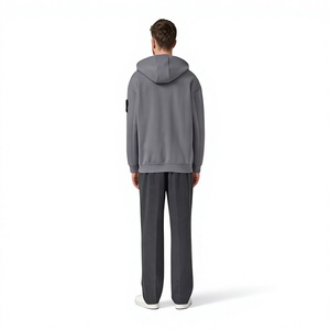 Custom Men's Heavyweight Half Zip Hoodie Oversized Pullover Cotton Fleece Hoodie with Kangaroo Pocket OEM ODM - Product Image 3