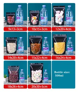 Snack/grains/beans Packaging Ziplock Bag Aluminium Foil Embossed Gold PE Stand Up Pouch Gravure Printing Promotion Zipper Top