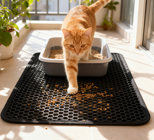 청소하기 쉬운 분산 제어 고양이 쓰레기통 카펫 에바 벌집 더블 레이어 고양이 모래 매트 고양이 쓰레기 트랩 매트 - Product Image 1