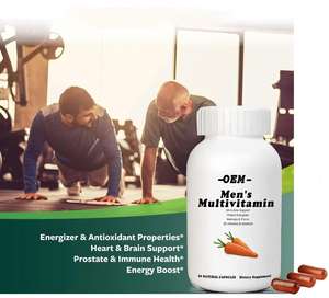 Capsules de multivitamines et minéraux <span class=keywords><strong>pour</strong></span> adultes OEM <span class=keywords><strong>pour</strong></span> hommes, stimulant quotidien de l'énergie, de <span class=keywords><strong>la</strong></span> concentration et des performances, non destiné aux femmes enceintes - Product Image 2