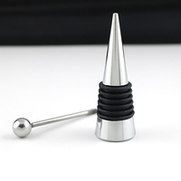 Bouchon de bouteille de vin en alliage de zinc à personnaliser avec des perles - Accessoires de bar avec logo personnalisé - Cadeau de luxe tendance