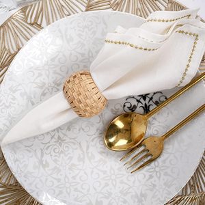 팜하우스 냅킨 링 - 우아한 테이블 장식, 결혼식, 추수감사절, 식사에 적합한 소박한 천연 케인 & 황마 냅킨 홀더 - Product Image 6